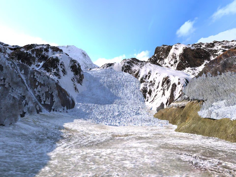 Snow Mountain 3D Model