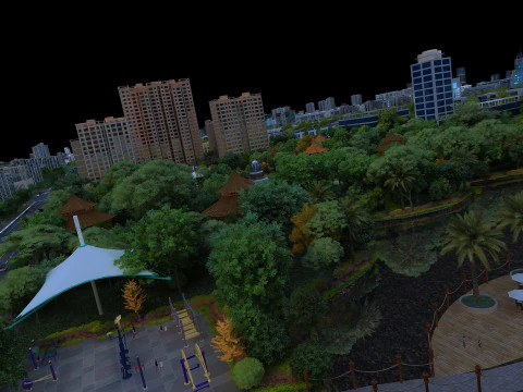 Arsitektur perkotaan Model 3D