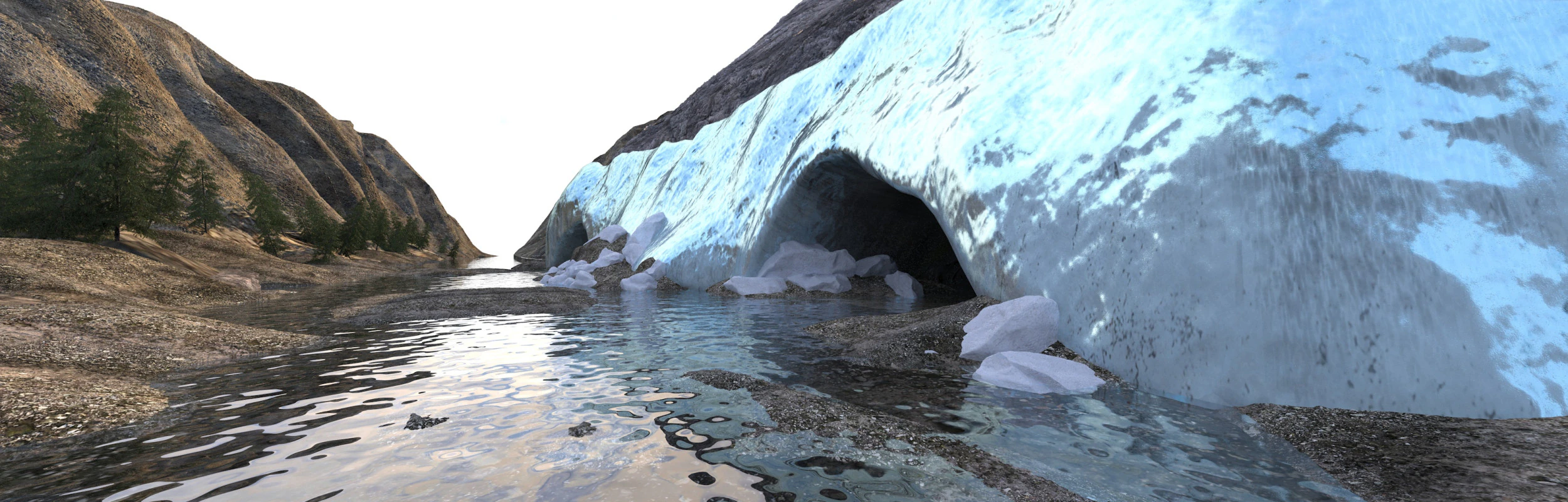 Snow Mountain 3D Model .c4d .max .obj .3ds .fbx .stl .blend 