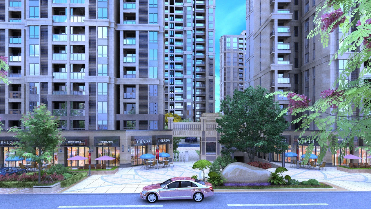 Urban architecture 3D Model .c4d .max .obj .3ds .fbx .stl .blend 