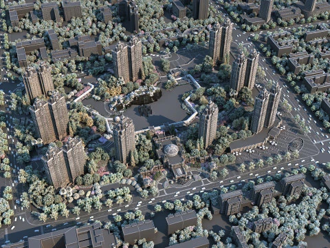 Arquitetura urbana Modelo 3D