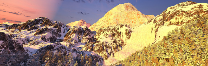 Snow Mountain 3D Model .c4d .max .obj .3ds .fbx .stl .blend 
