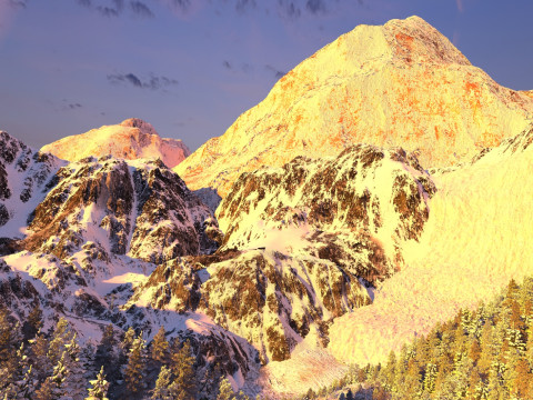 Snow Mountain 3D Model