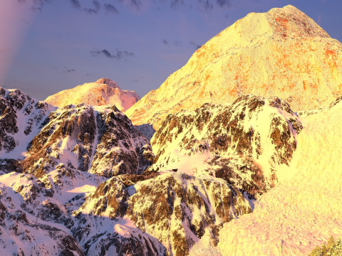 Snow Mountain 3D Model