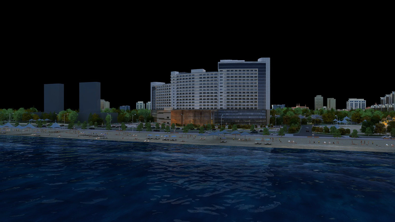 Town 3D Model .c4d .max .obj .3ds .fbx .stl .blend 