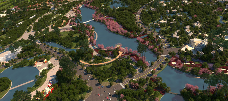 Small town 3D Model .c4d .max .obj .3ds .fbx .stl .blend 