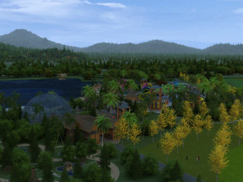 Wesołe miasteczko Model 3D