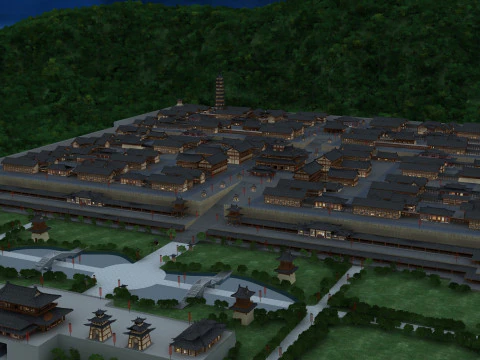 Antike Stadt 3D Modell