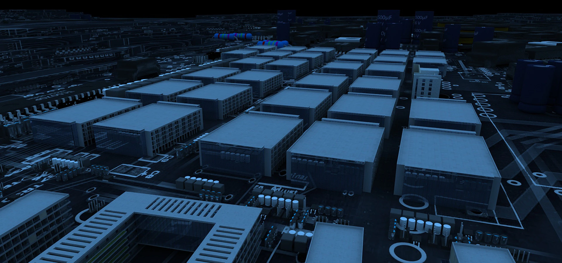 Circuit board 3D Model .c4d .max .obj .3ds .fbx .stl .blend 