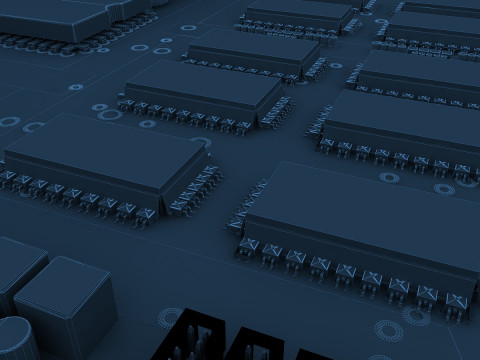 Circuit board 3D-Modell