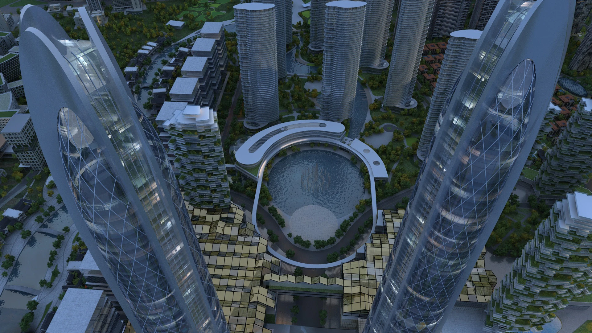 Urban architecture 3D Model .c4d .max .obj .3ds .fbx .stl .blend