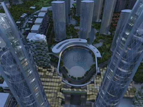 Arquitetura urbana Modelo 3D