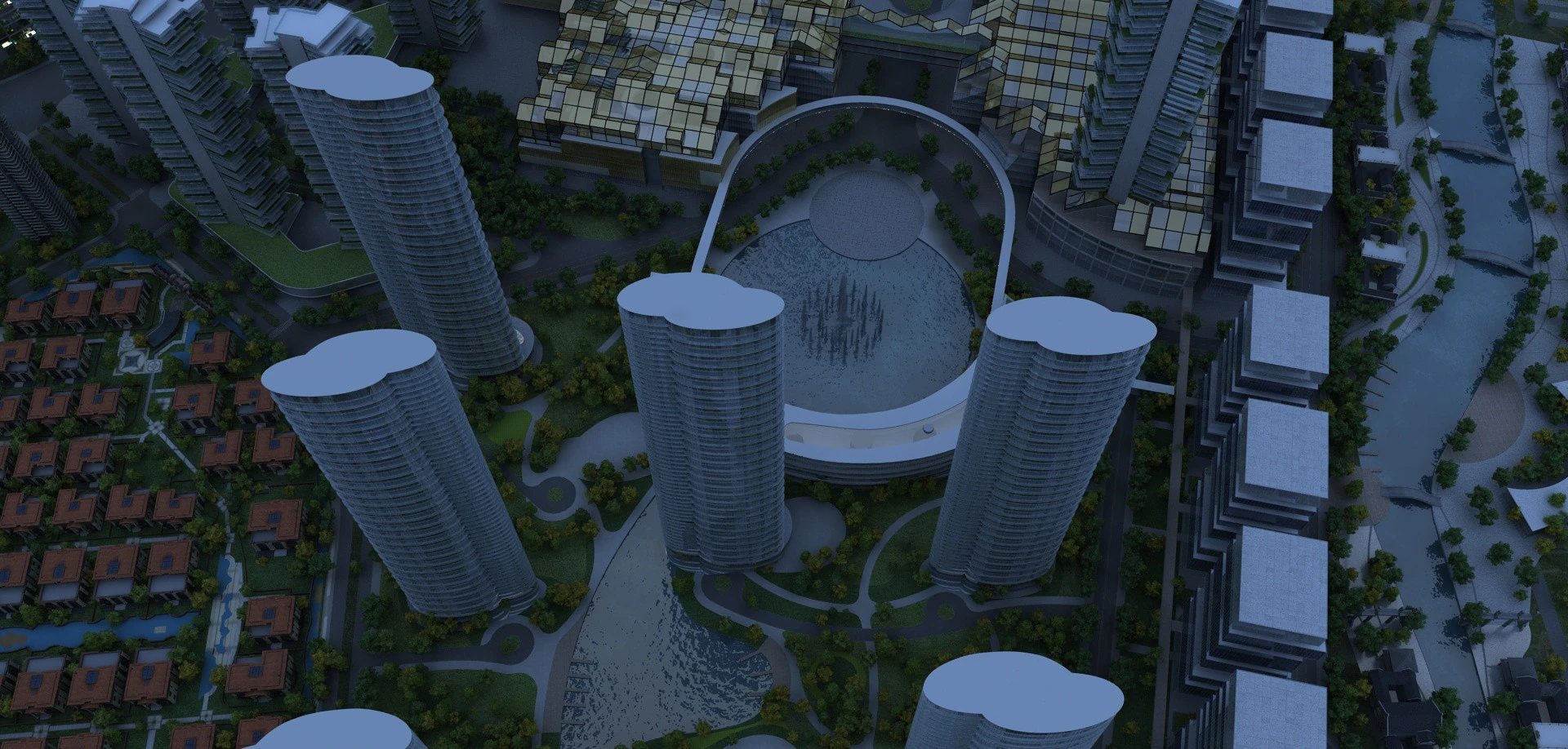 Urban architecture 3D Model .c4d .max .obj .3ds .fbx .stl .blend 