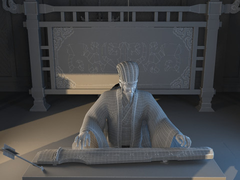 Zhuge Liang Modello 3D