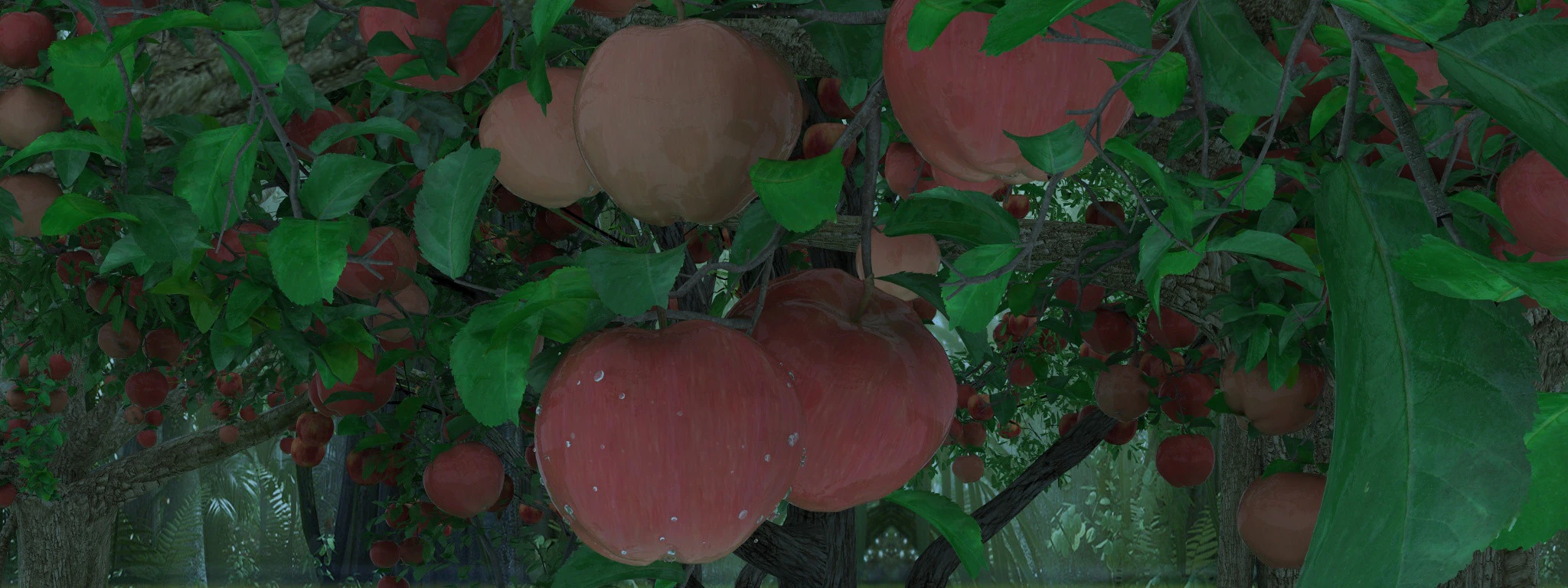 Apple orchard 3D Model .c4d .max .obj .3ds .fbx .stl .blend 