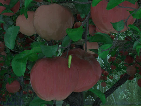 Apple orchard 3D Model