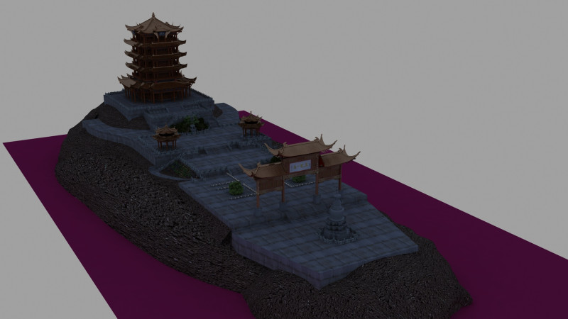 Yellow Crane Tower 3D Model .c4d .max .obj .3ds .fbx .stl .blend 