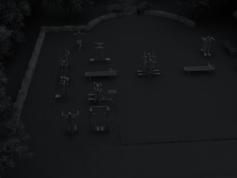 Фитнес-оборудование 3D Модель