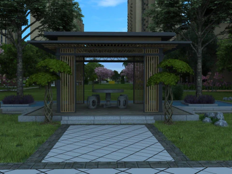 Padiglione Modello 3D