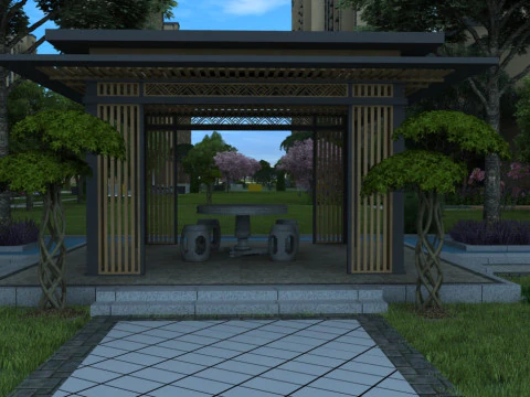 Padiglione Modello 3D