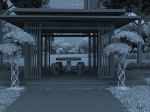 Padiglione Modello 3D