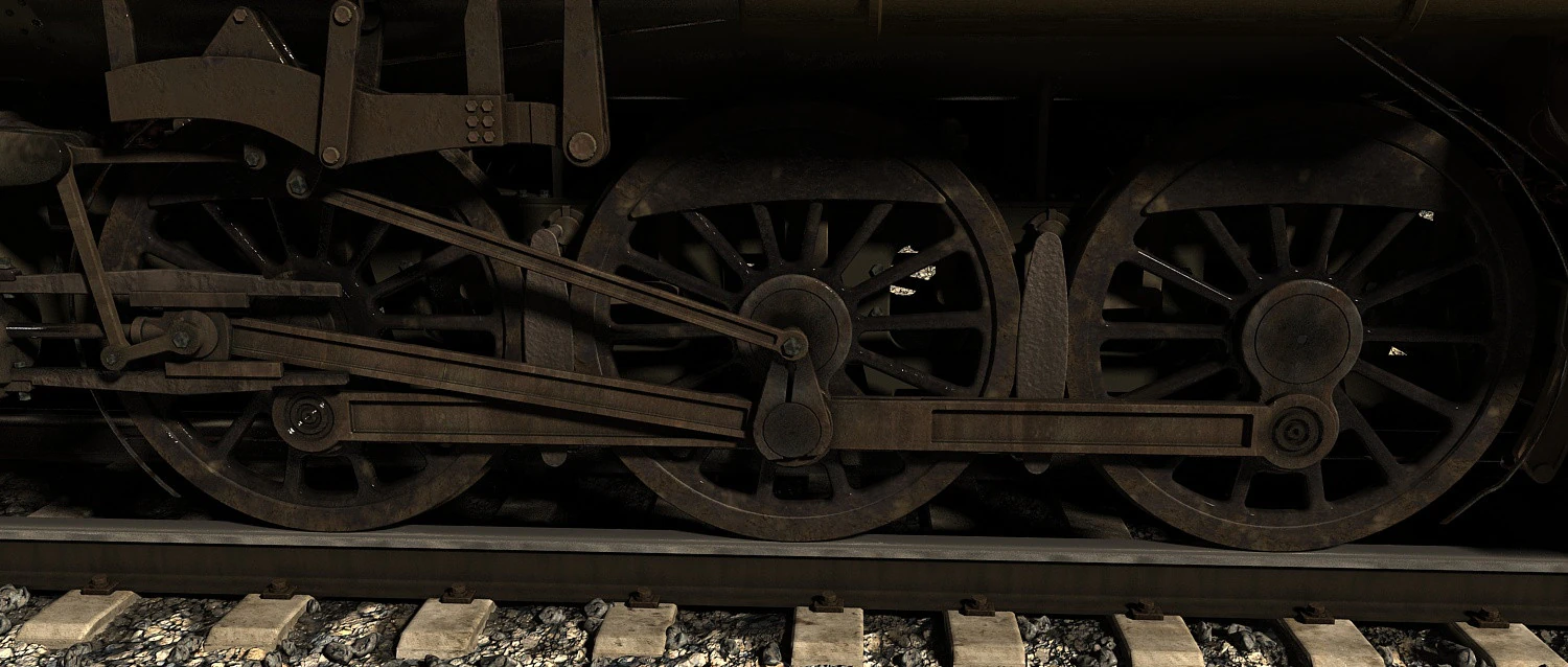Train wheel 3D Model .c4d .max .obj .3ds .fbx .stl .blend