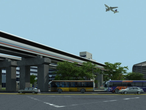 High-speed railway 3D Model
