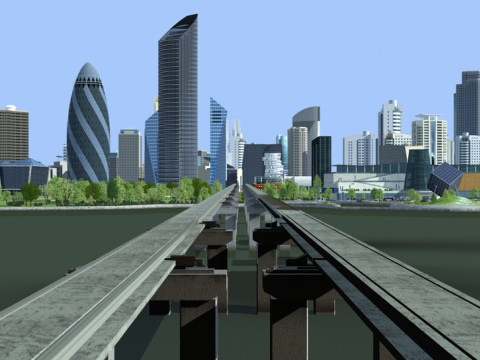 High-speed railway Modelo 3D