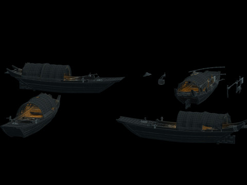 Fishing boats 3D Model