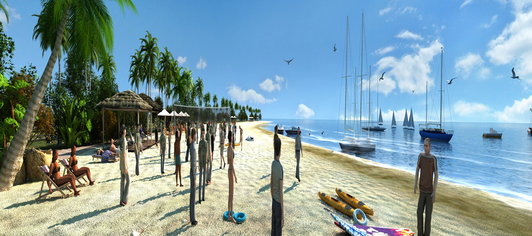 Seaside 3D Model .c4d .max .obj .3ds .fbx .stl .blend