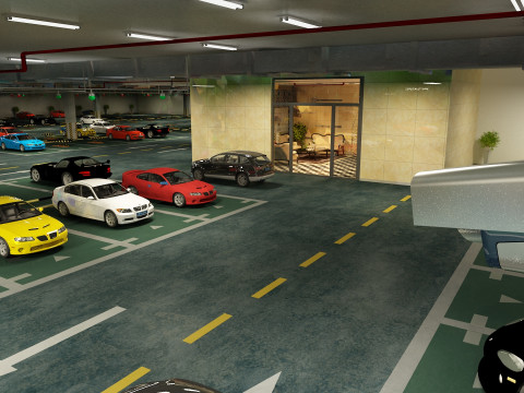 Underground garage Modelo 3D