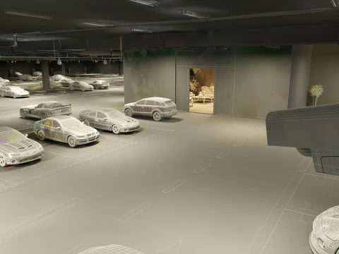 Underground garage 3D Model