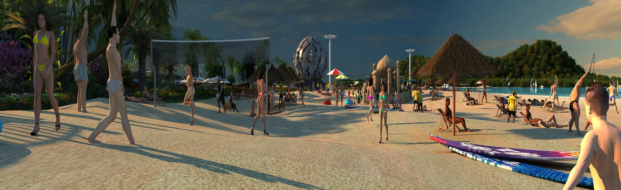 Sandy Beach 3D Model .c4d .max .obj .3ds .fbx .stl .blend