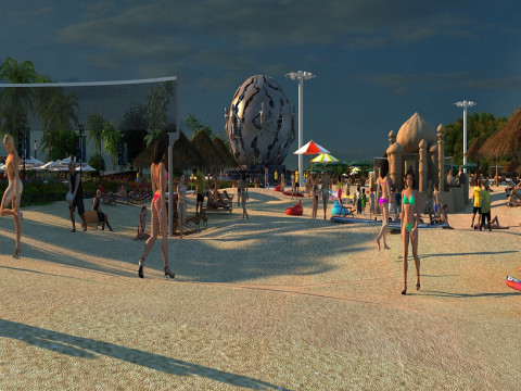 Sandy Beach 3D Модель