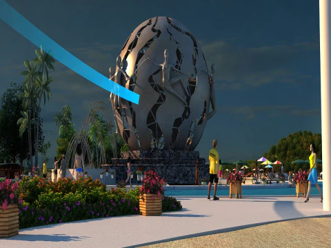 Sandy Beach 3D Model