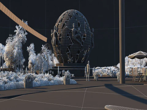 Sandy Beach 3D Model