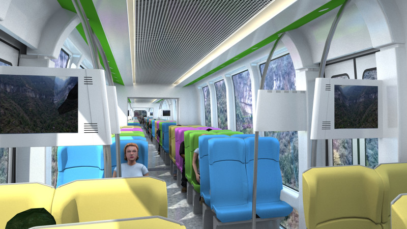 Inside the train 3D मॉडल .c4d .max .obj .3ds .fbx .stl .blend 