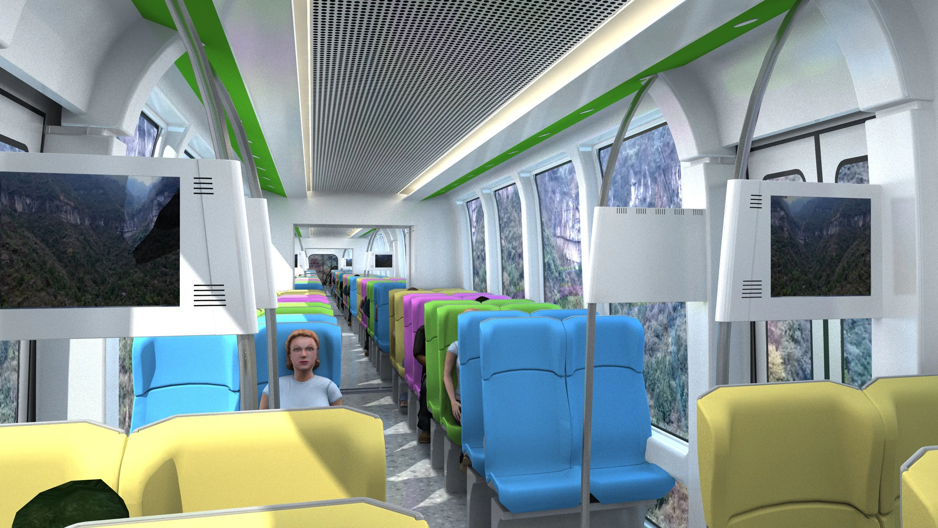 Inside the train 3D Model .c4d .max .obj .3ds .fbx .stl .blend 