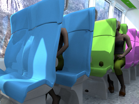 Inside the train 3D मॉडल