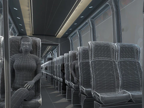 Inside the train 3D Model
