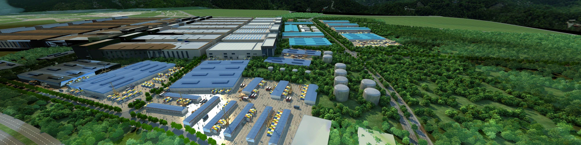 Logistics warehouse 3D Model .c4d .max .obj .3ds .fbx .stl .blend