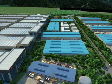 Logistics warehouse 3D Model