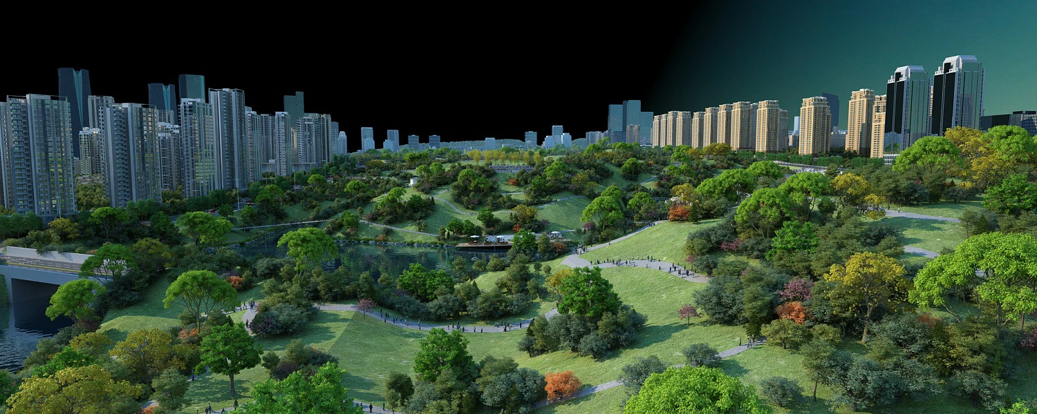 Park 3D Model .c4d .max .obj .3ds .fbx .stl .blend 