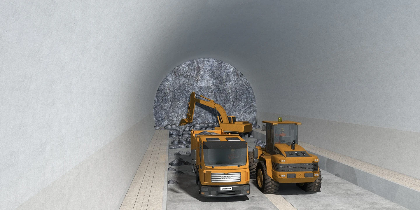 Tunnelling 3D Model .c4d .max .obj .3ds .fbx .stl .blend 
