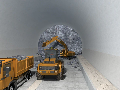 Tunnelling 3D Model