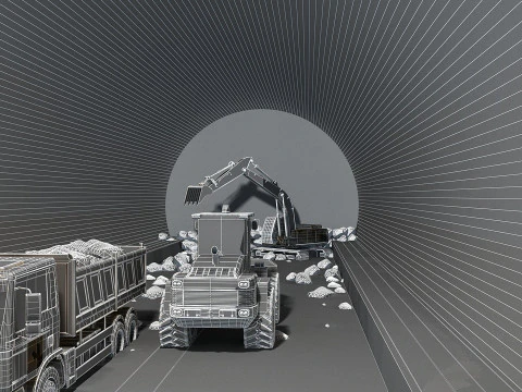 Tunnelling 3D Model