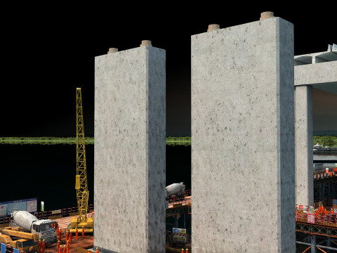 Construction of bridges Modello 3D