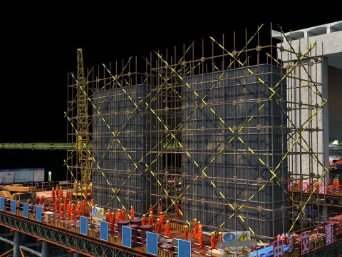 Construction of bridges Modello 3D