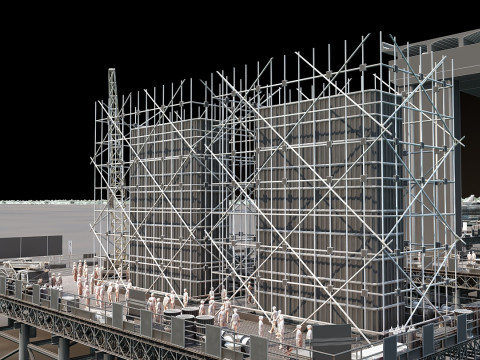 Construction of bridges Modello 3D
