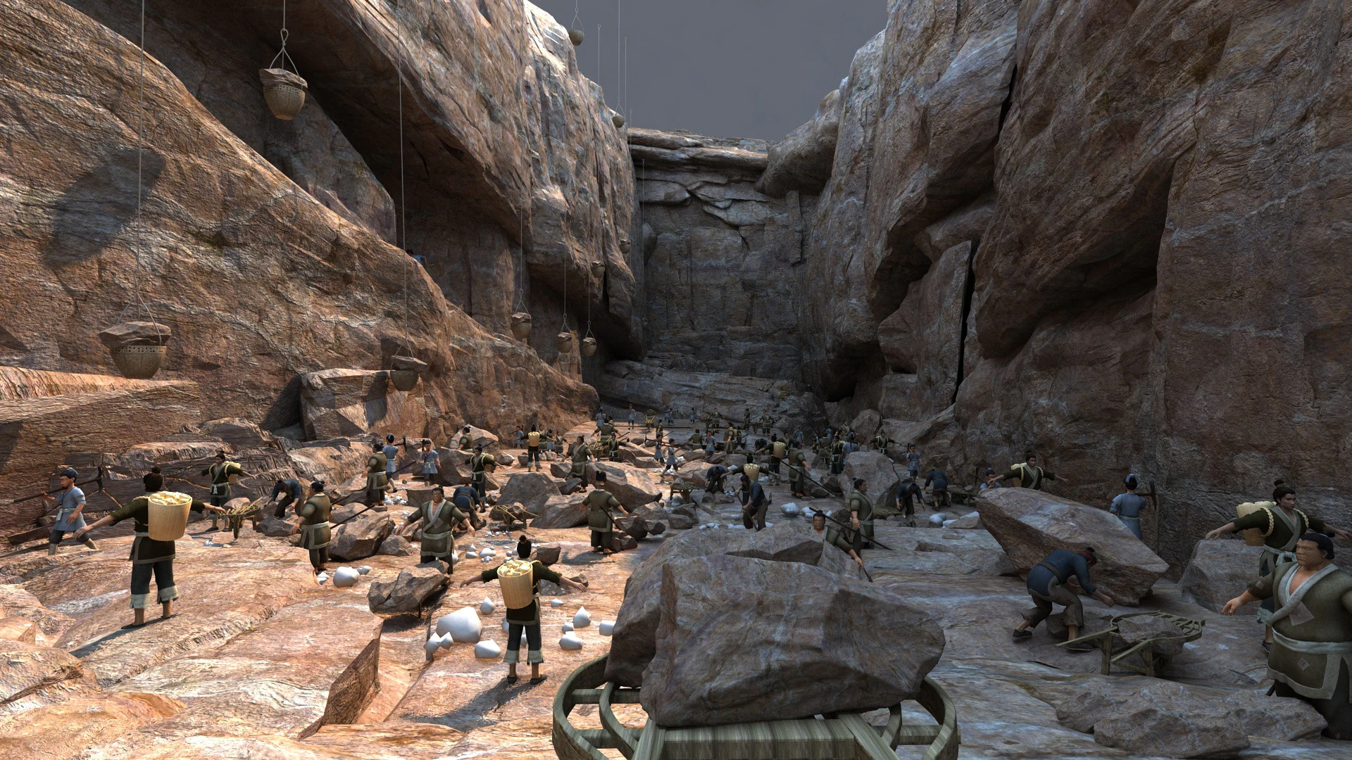Ancient laborers 3D Model .c4d .max .obj .3ds .fbx .stl .blend 